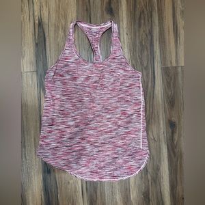 Lululemon women’s size 8 pink space dye racer back pocket tank top luxtreme